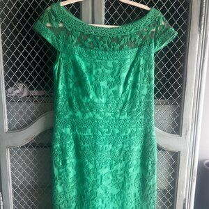 Tadashi Shoji dress, 8, green, worn once for a wedding. Excellent shape. Now $70